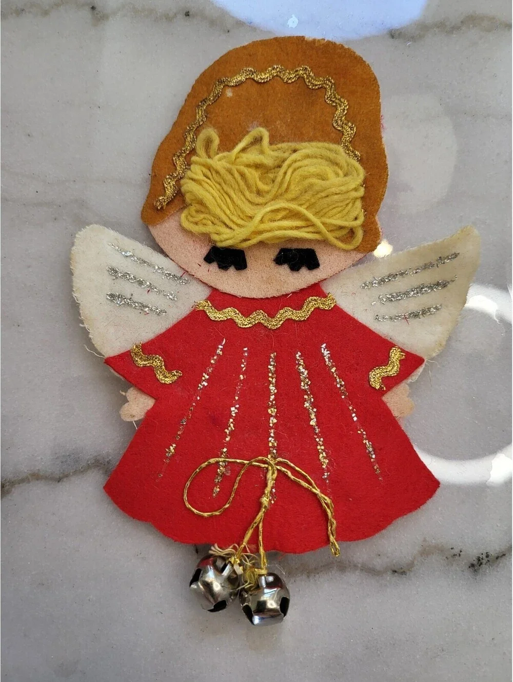 Vintage OOAK Handmade Japan Christmas Angel Ornament 1950s 6
